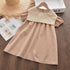 Girl's Navy Neck Detachable Summer Dress